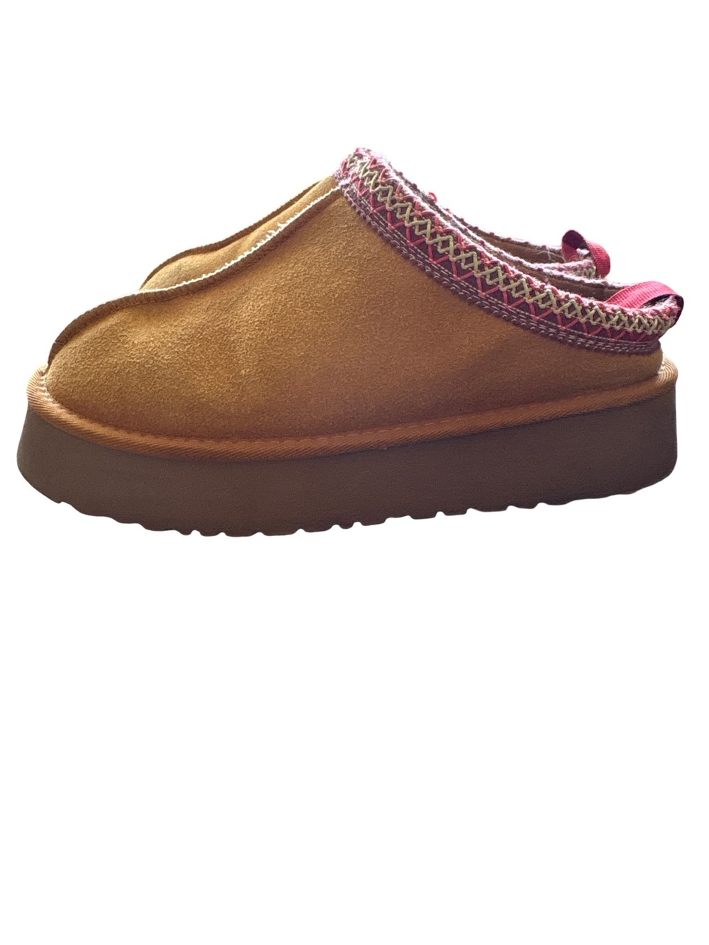 French Connection Tan Suede Slip-On Platform Clog - size L 9/10